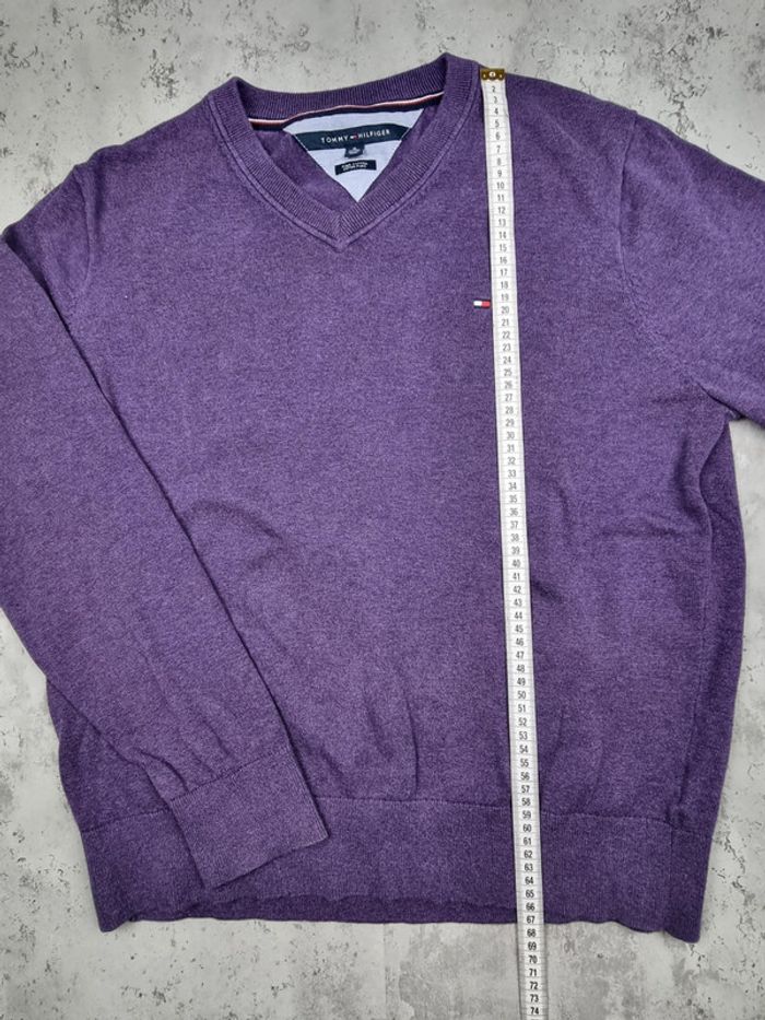 Pull col V Tommy Hilfiger violet, XL Hommes - photo numéro 8
