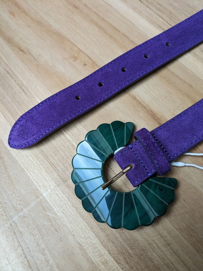 Ceinture Sézane modèle Sandy Violet et Vert T80 - photo numéro 4