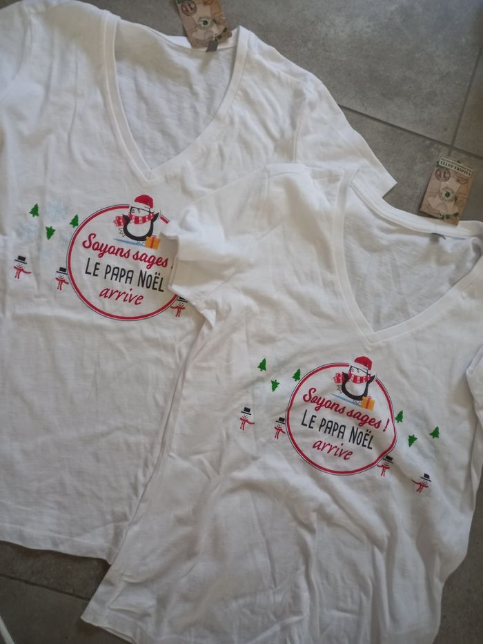 2 tee shirts Noël xs