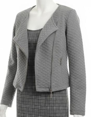 Veste matelassée grise - Style Perfecto - T1