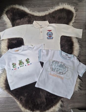 Lot 2 Tee-shirts + polo bébé T. 18 mois
