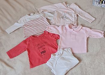 Lot de 5 sweats manches longues 1 mois