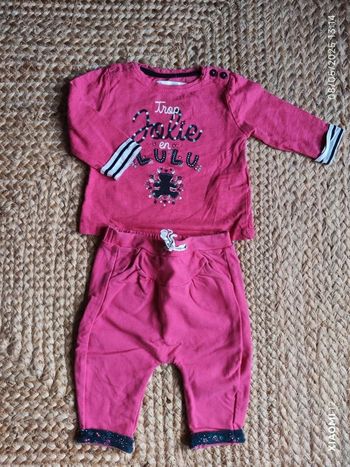 Ensemble fille rose ML 6 mois