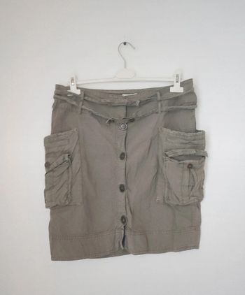 Jupe cargo en jeans femme