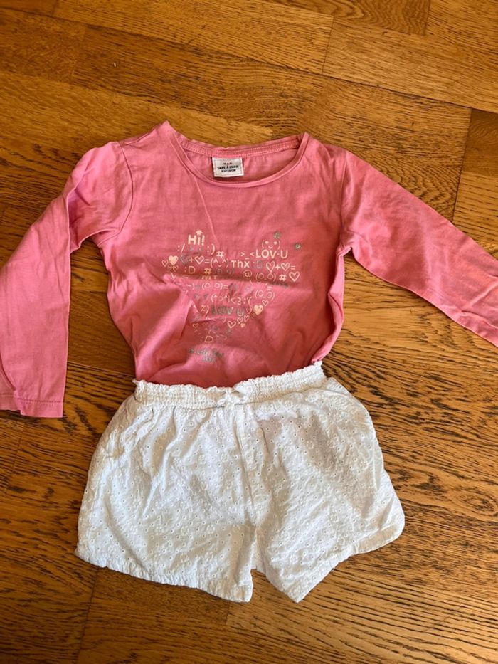 T-shirt +short 24mois