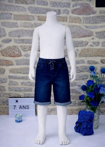 Bermuda en jean denim Garçon taille 7 ans marque DPAM 🎸