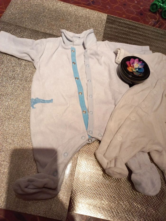 LOT 2 Pyjamas ouverture devant doux - photo numéro 3