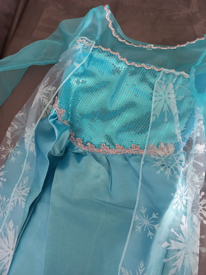 Robe déguisement elsa reine des neiges 3/4 ans - photo numéro 2