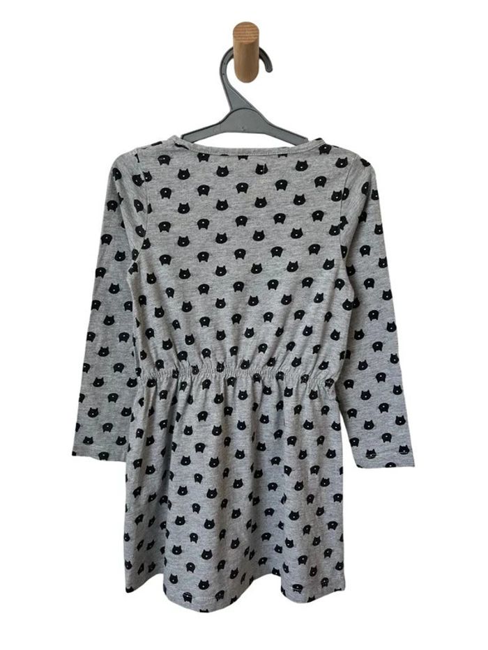 Robe grise à manches longues (chats) - Tissaia 6 ans - photo numéro 3