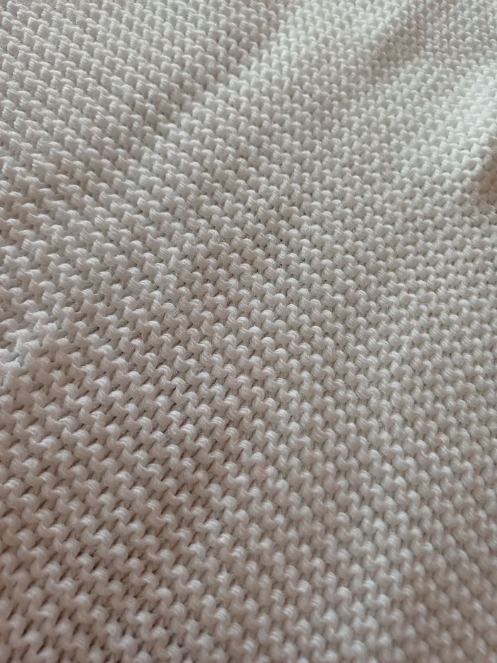 Couverture bébé blanche maille - photo numéro 4