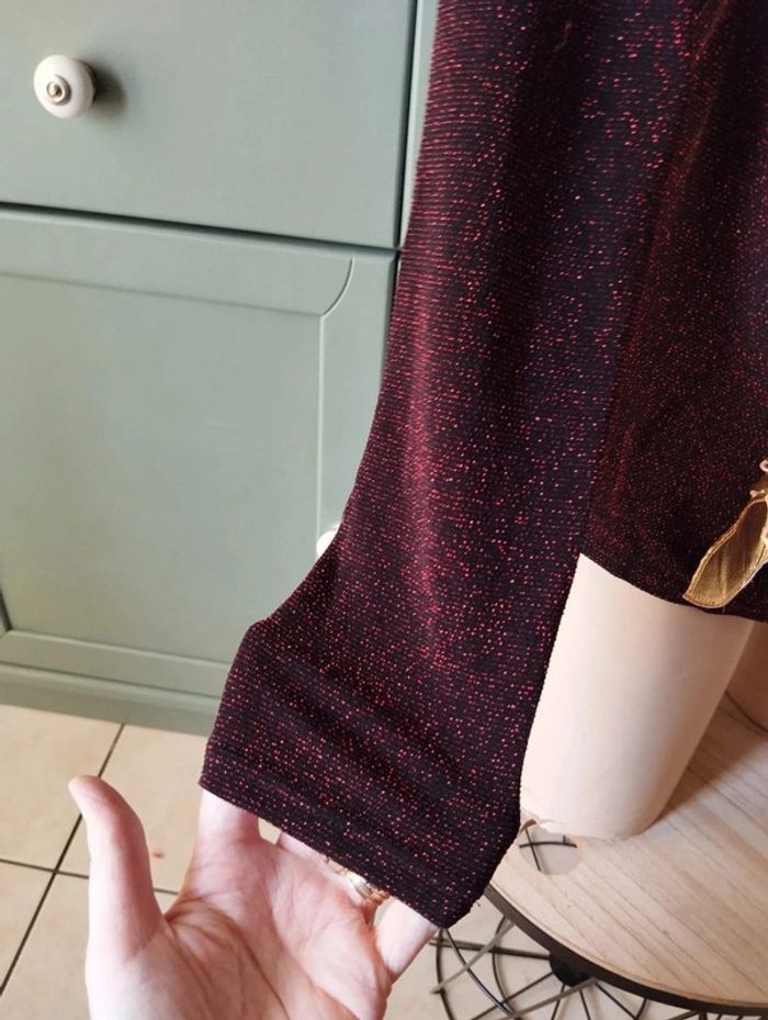 🌹Blouse Scintillante Col Bénitier Vernal Paris T38/40🌹 - photo numéro 5