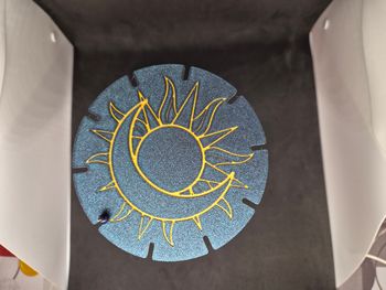 Support à pendule avec fleur de vie or