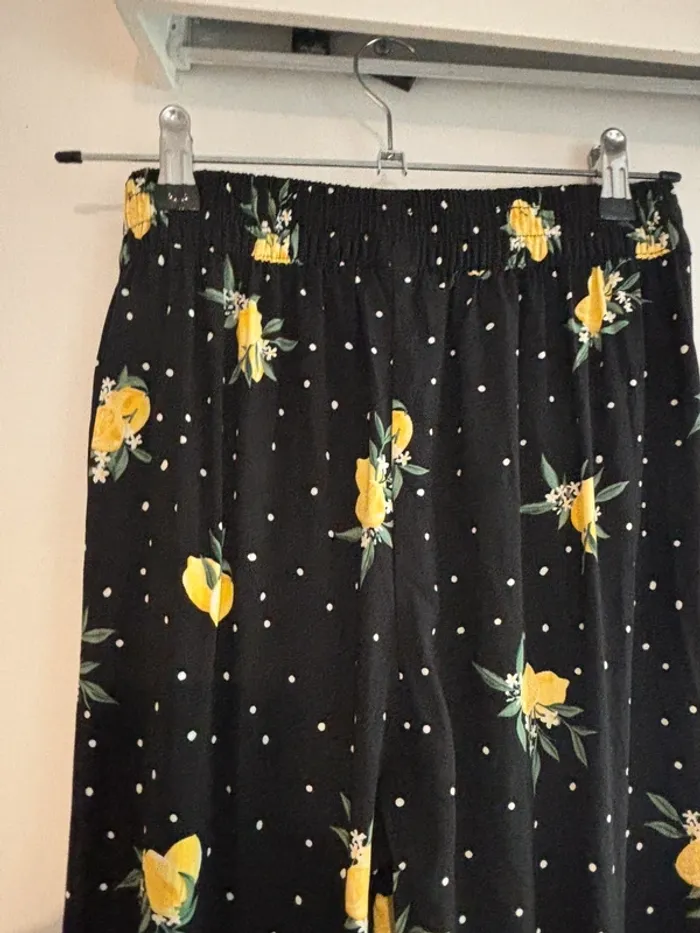 Pantalon fluide citron à pois – Undiz – Taille S - photo numéro 6