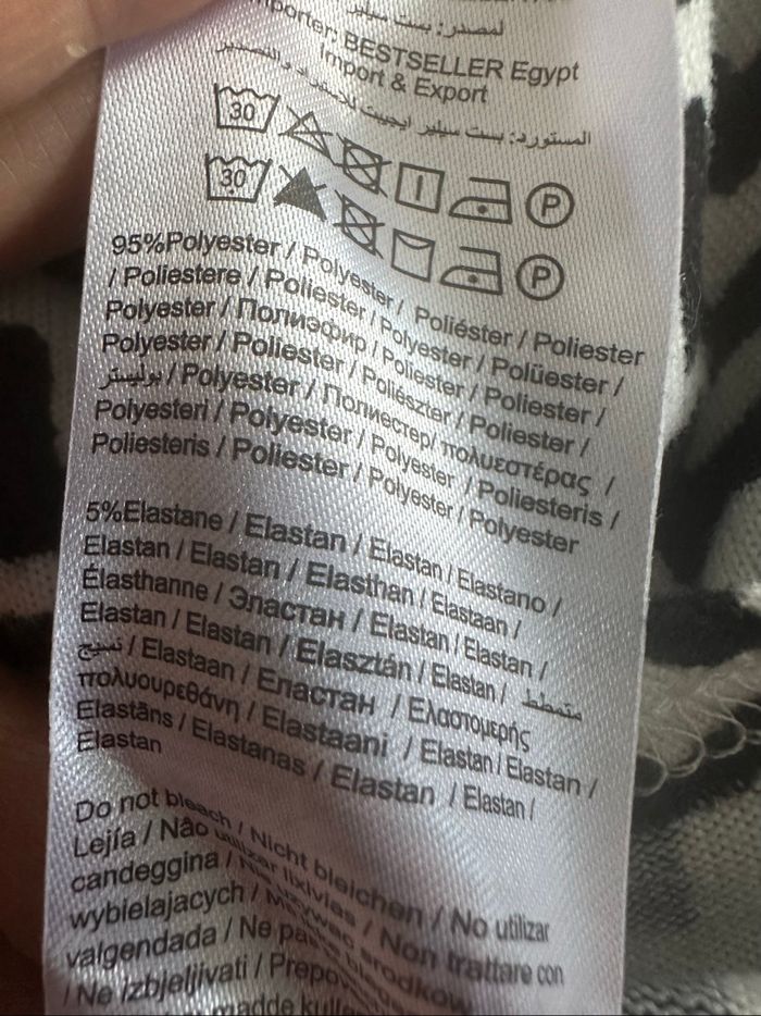 Pull oversize zig zag noir et blanc Only T36 S - photo numéro 8