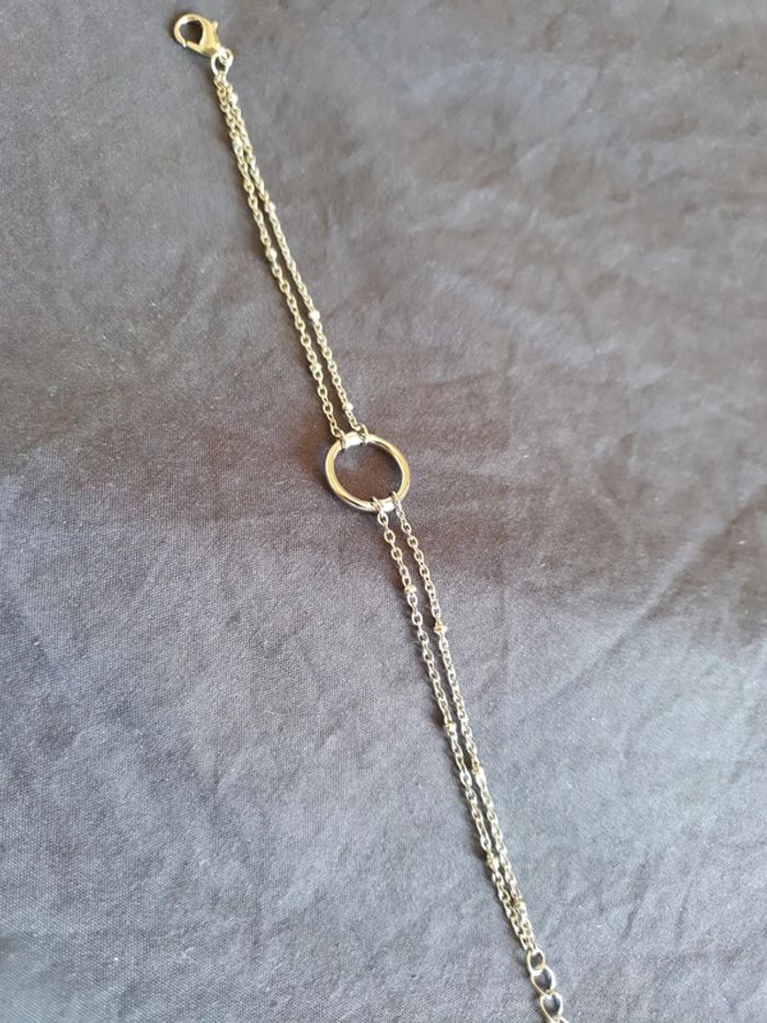Bracelet disque argenté - photo numéro 2