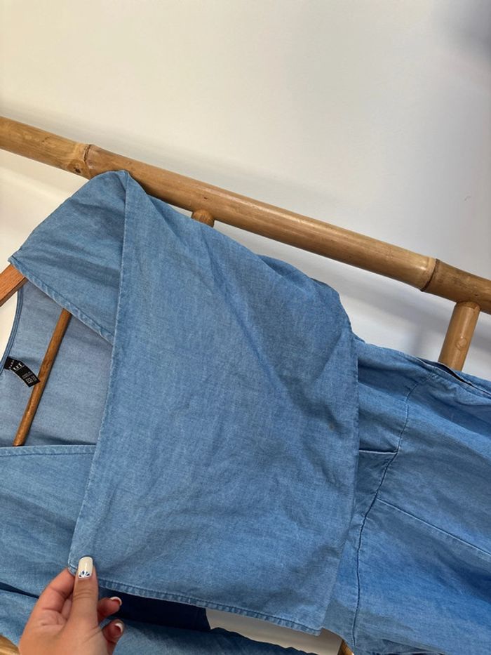 Combi short imitation jean avec ceinture Zara taille XS - photo numéro 5