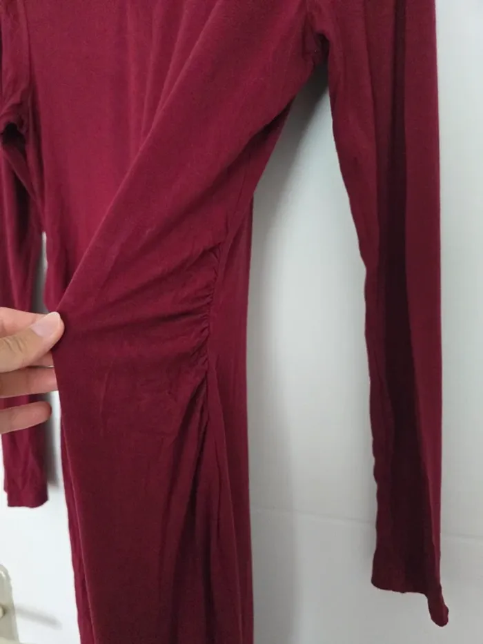 Robe de grossesse bordeaux - photo numéro 2