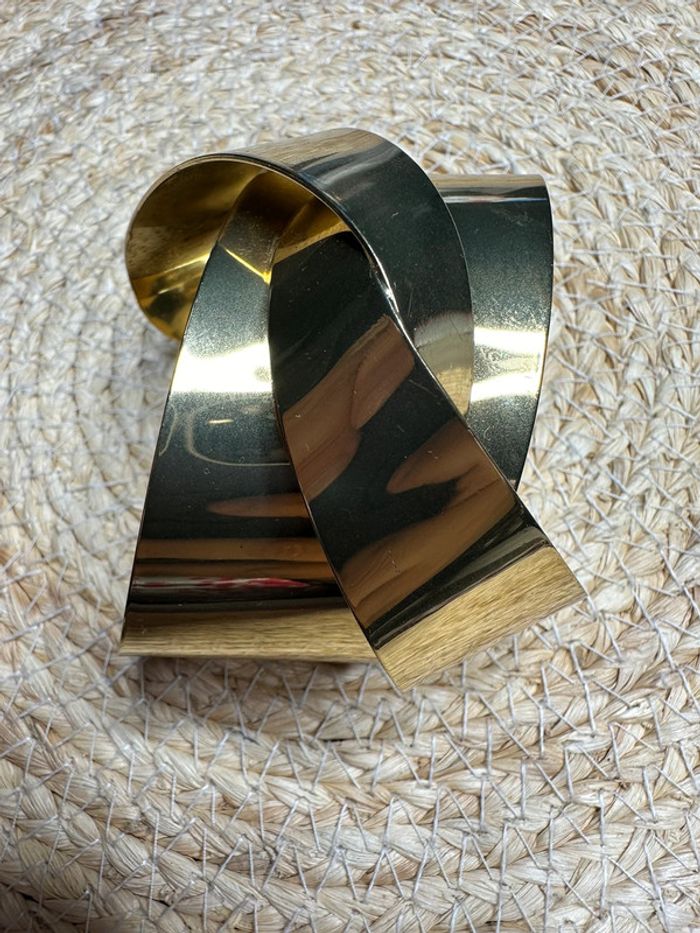 Manchette métal doré - photo numéro 4
