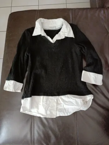 Pull effet deux en un chemise intégrée taille 36 pimkie