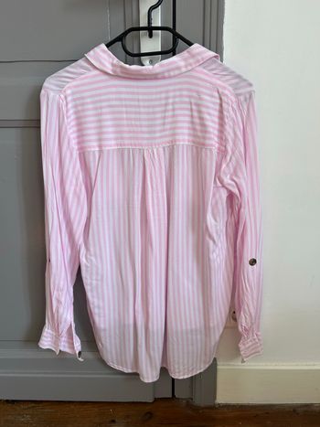 Chemise rayée rose