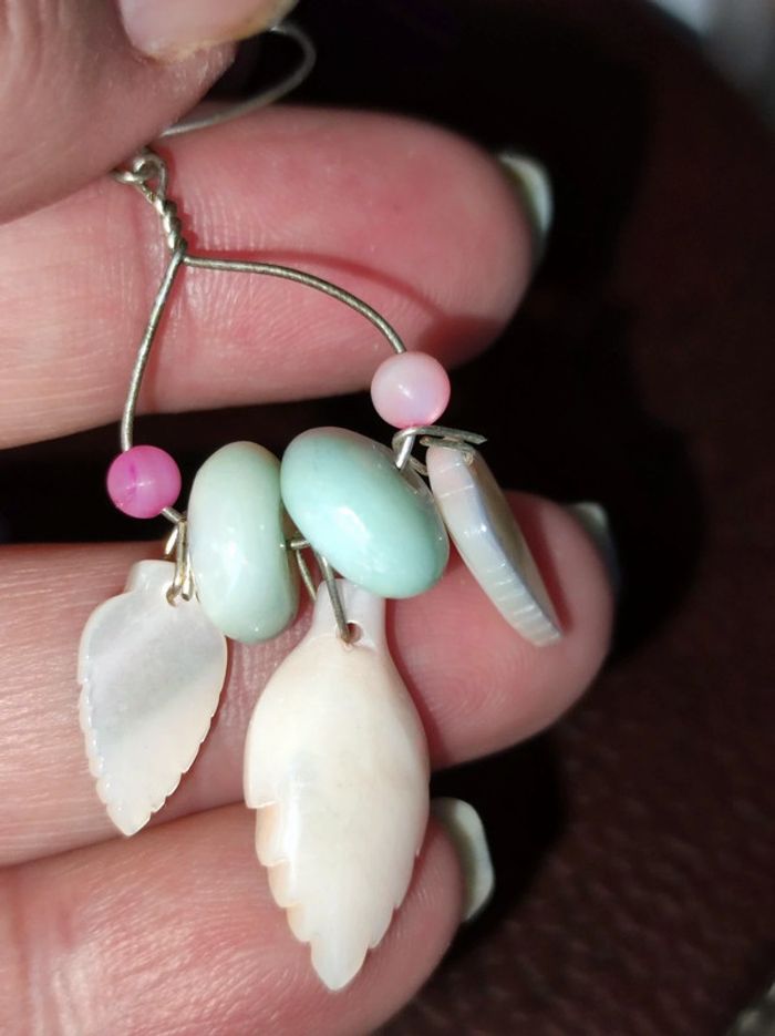 Boucles d'oreilles nacre - photo numéro 4
