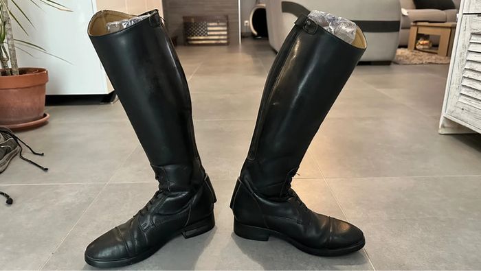 Bottes d’équitation en cuir noir - photo numéro 3