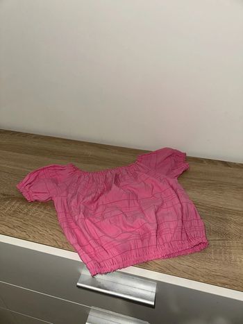 Top rose fille été 6 ans