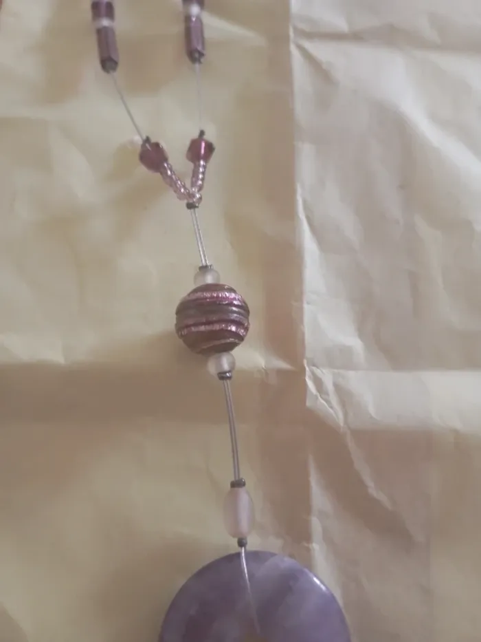 Collier améthyste metal - photo numéro 7