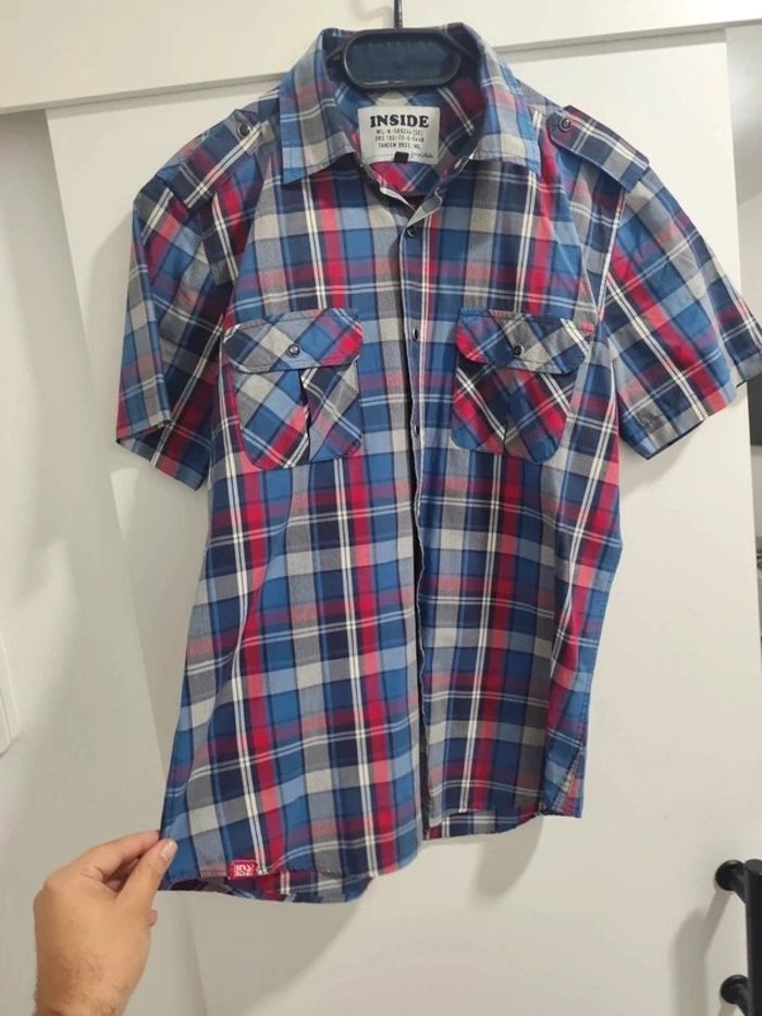 T-shirt à carreaux taille S - photo numéro 3