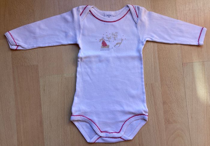 lot 2 bodies manches longues bébé 6 mois - photo numéro 2