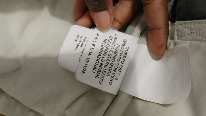Grosse veste doudoune matelassée homme imperméable duvet plume blanc cassé beige chaude épaisse - photo numéro 14