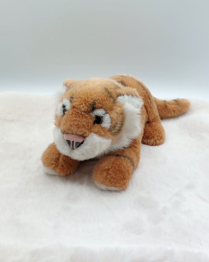 Vintage Peluche ancien doudou tigre TCC Continuity 1999 25/36 cm avec la queue