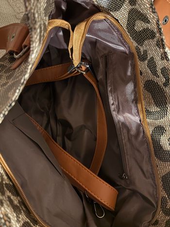 Sac à main imprimé léopard 