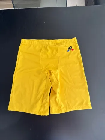 Short cycliste Le Coq Sportif jaune – Taille M