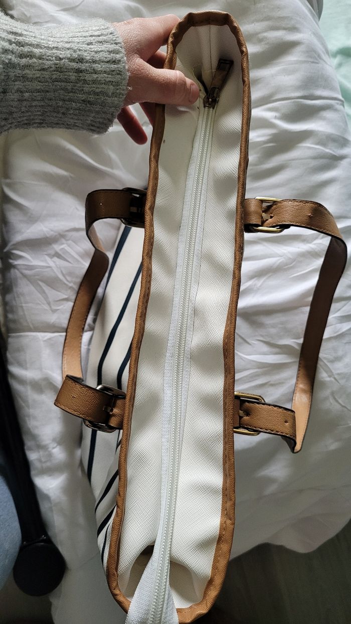 Sac à main blanc et bleu - photo numéro 4