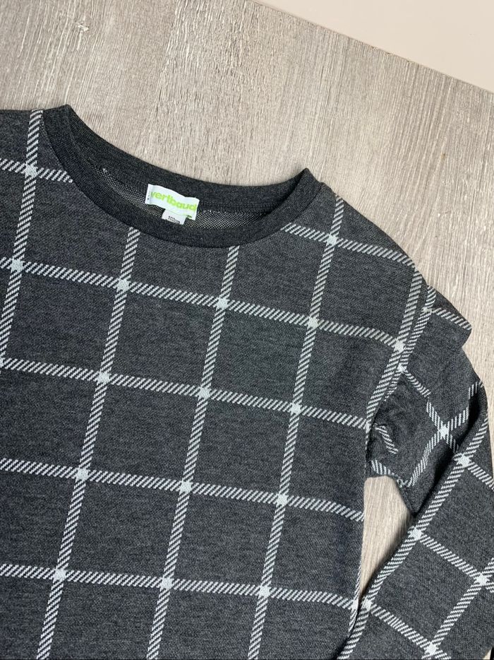 Robe à carreaux gris cendré -taille 4 ans - 102cm - photo numéro 6