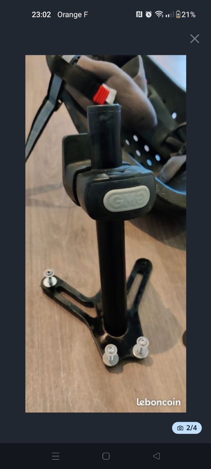 Support  siège yepp mini  siège vélo cargo - photo numéro 2