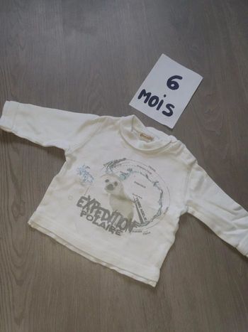 Maillot t-shirt sous pull 6mois