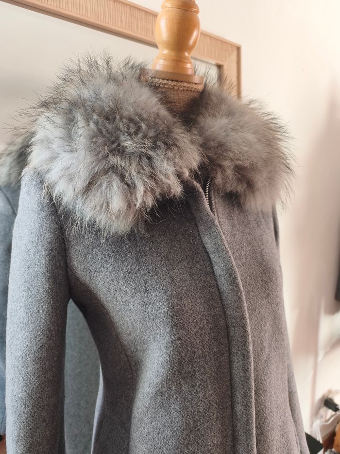 Manteau Gris en Laine _ Claudie Pierlot _ taille 36/38 - photo numéro 2