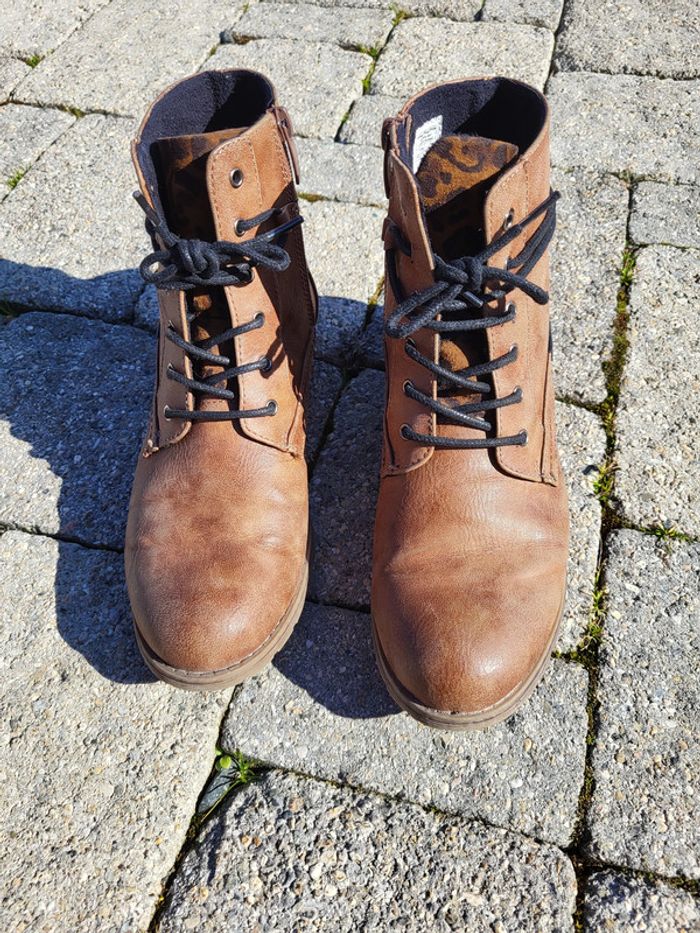 Bottines marron léopard Tom Tailor T39 - photo numéro 3