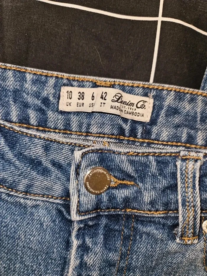Jean taille haute effiloché bleu Primark taille 38 / M - photo numéro 5