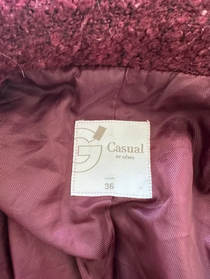 Manteau bordeaux - photo numéro 3