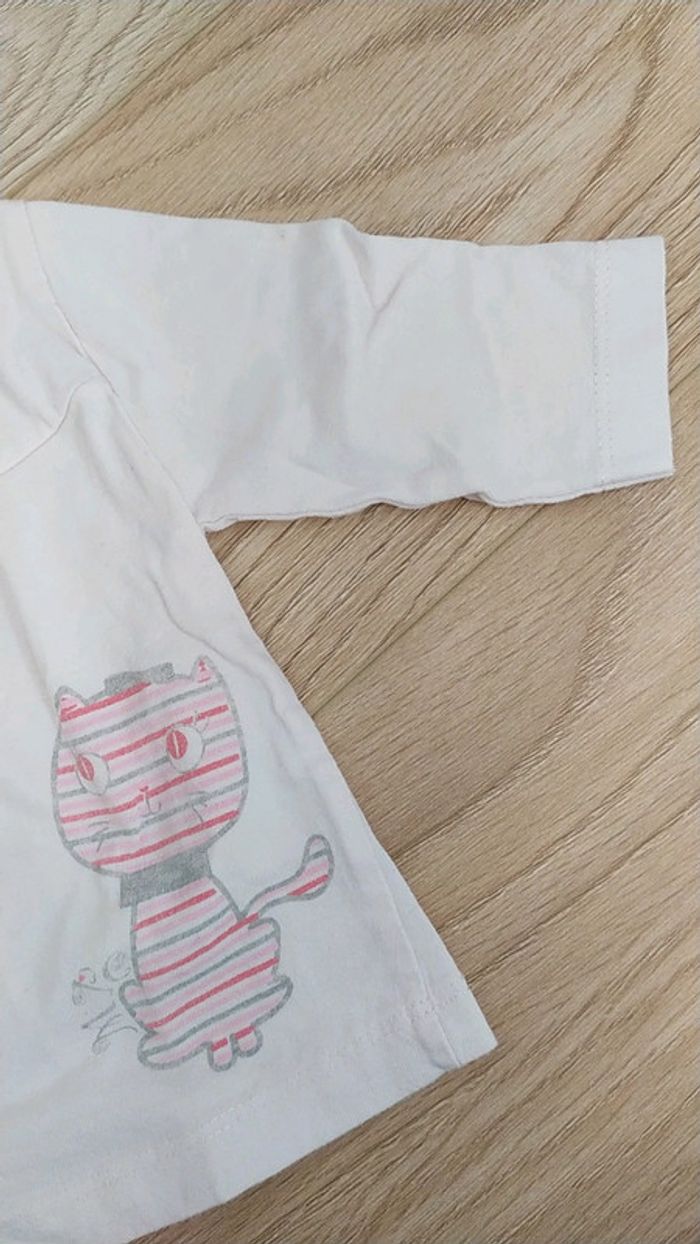 Ensemble mauve 3 mois fille chat - photo numéro 8