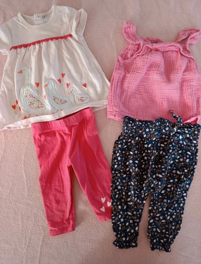 Gros lot vêtements été bébé fille 6 mois - photo numéro 4