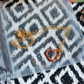Collier cœur acier inoxydable