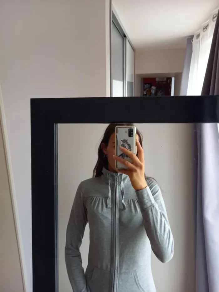 Veste zippée grise - photo numéro 2