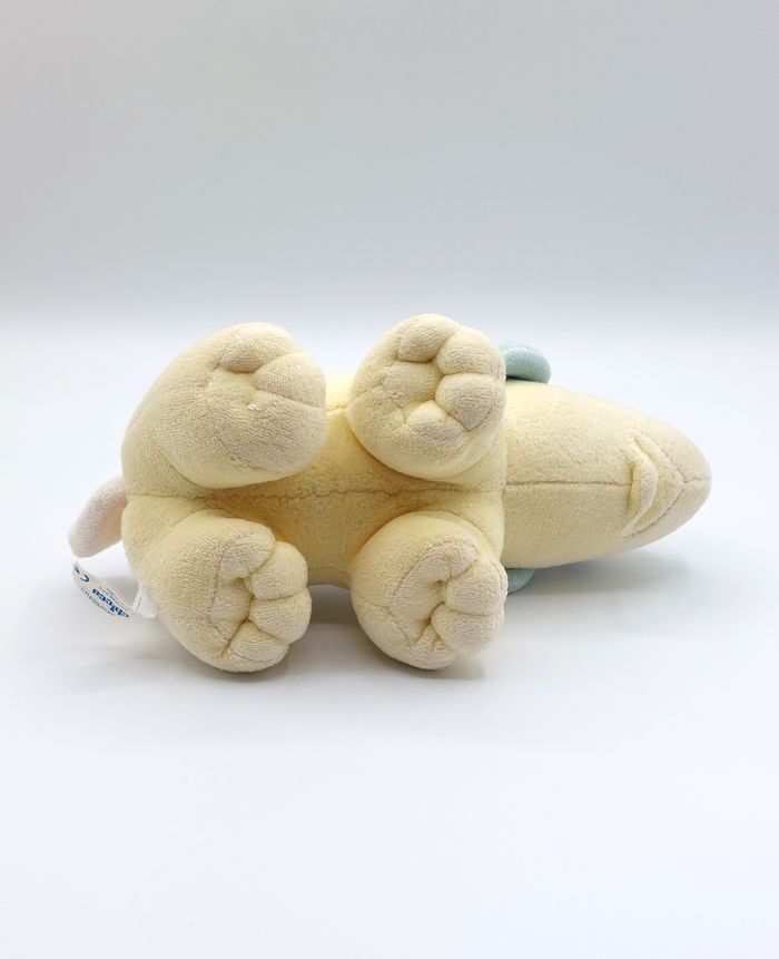 Peluche doudou chien jaune CHICCO grelot oreilles bleues 25 cm ancien - photo numéro 4