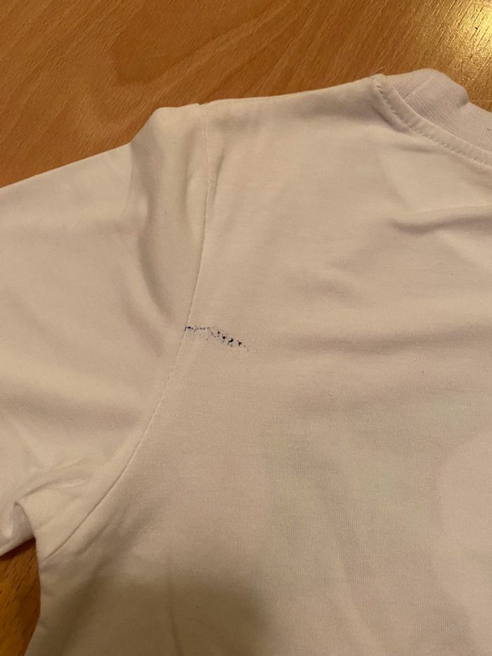 Beau T-shirt blanc MC T. 8 ans neuf - photo numéro 6