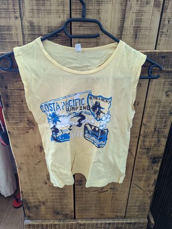 Débardeur surf jaune enfant 10ans