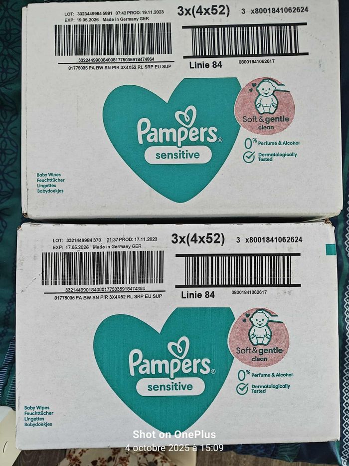 Lingettes pampers